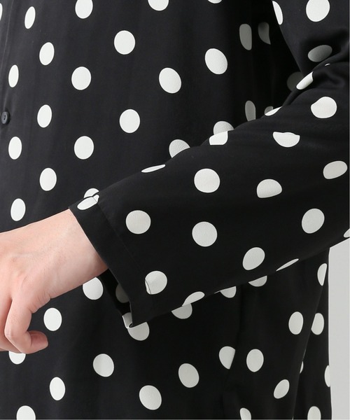 EDIFICE LA BOUCLE（エディフィスラブークル）の「【LA BOUCLE / ラブークル】オープンカラーシャツ ビッグドット（シャツ/ブラウス・メンズ・ブラック・2）」の5枚目の写真