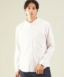 green label relaxing | <green label relaxing>オックス バンドカラー 長袖 シャツ(シャツ/ブラウス)