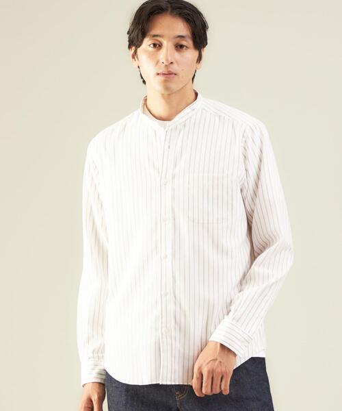 green label relaxing（グリーンレーベルリラクシング）の「＜green label relaxing＞オックス バンドカラー 長袖 シャツ（シャツ/ブラウス・メンズ・ライトブルー/その他1/その他2・M/XS/L/S/XL）」の2枚目の写真