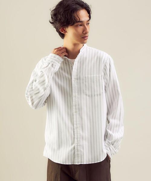 green label relaxing（グリーンレーベルリラクシング）の「＜green label relaxing＞オックス バンドカラー 長袖 シャツ（シャツ/ブラウス・メンズ・ライトブルー/その他1/その他2・M/XS/L/S/XL）」の9枚目の写真