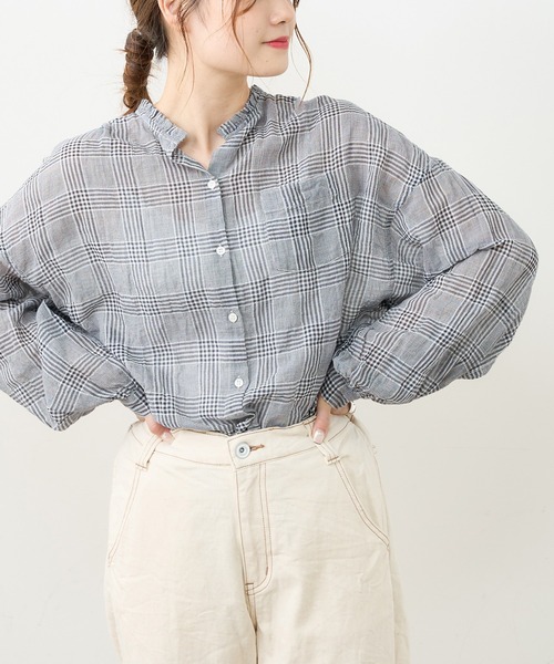 PUAL CE CIN（ピュアルセシン）の「シャーリング襟フリルブラウス（シャツ/ブラウス・レディース・その他1/その他2/その他3/その他4/その他5・FREE）」の5枚目の写真