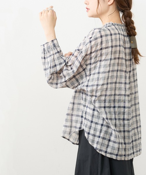 PUAL CE CIN（ピュアルセシン）の「シャーリング襟フリルブラウス（シャツ/ブラウス・レディース・その他1/その他2/その他3/その他4/その他5・FREE）」の12枚目の写真