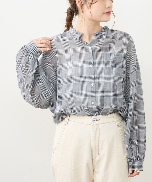 PUAL CE CIN（ピュアルセシン）の「シャーリング襟フリルブラウス（シャツ/ブラウス・レディース・その他1/その他2/その他3/その他4/その他5・FREE）」の6枚目の写真