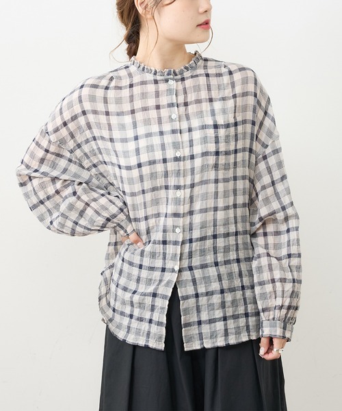 PUAL CE CIN（ピュアルセシン）の「シャーリング襟フリルブラウス（シャツ/ブラウス・レディース・その他1/その他2/その他3/その他4/その他5・FREE）」の21枚目の写真