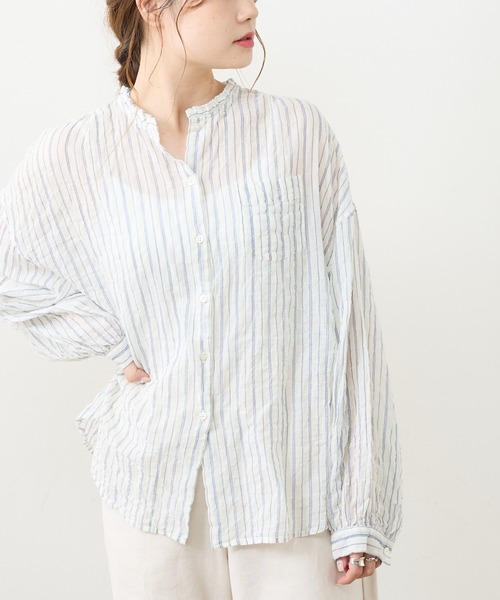 PUAL CE CIN（ピュアルセシン）の「シャーリング襟フリルブラウス（シャツ/ブラウス・レディース・その他1/その他2/その他3/その他4/その他5・FREE）」の8枚目の写真