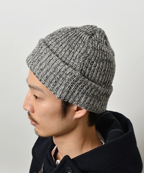SHIPS JET BLUE（シップスジェットブルー）の「JB: スラブミックス ニット帽 made in Japan（ニットキャップ/ビーニー・メンズ・グレー/レッド/ネイビー・ONE SIZE）」の2枚目の写真