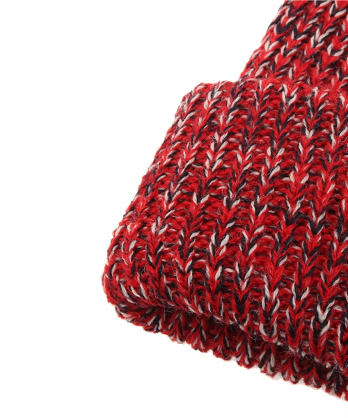 SHIPS JET BLUE（シップスジェットブルー）の「JB: スラブミックス ニット帽 made in Japan（ニットキャップ/ビーニー・メンズ・グレー/レッド/ネイビー・ONE SIZE）」の5枚目の写真
