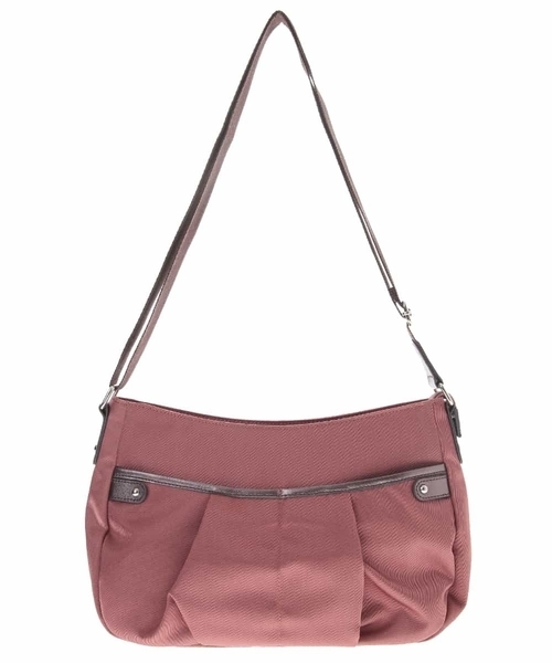 MK MICHEL KLEIN（エムケーミッシェルクラン）の「【撥水】タックデザインショルダーバッグ（ショルダーバッグ・レディース・チャコールグレー/ライトグレー/ピンク・00）」の4枚目の写真