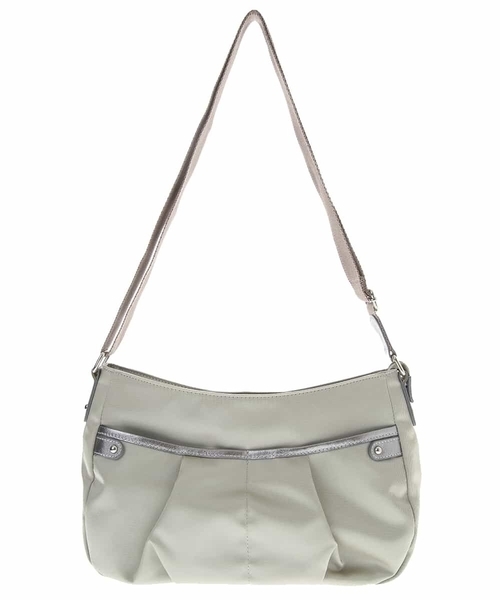 MK MICHEL KLEIN（エムケーミッシェルクラン）の「【撥水】タックデザインショルダーバッグ（ショルダーバッグ・レディース・チャコールグレー/ライトグレー/ピンク・00）」の6枚目の写真