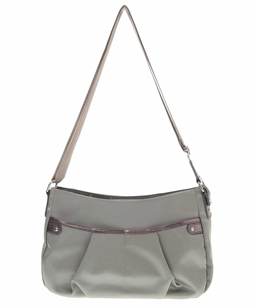 MK MICHEL KLEIN（エムケーミッシェルクラン）の「【撥水】タックデザインショルダーバッグ（ショルダーバッグ・レディース・チャコールグレー/ライトグレー/ピンク・00）」の8枚目の写真
