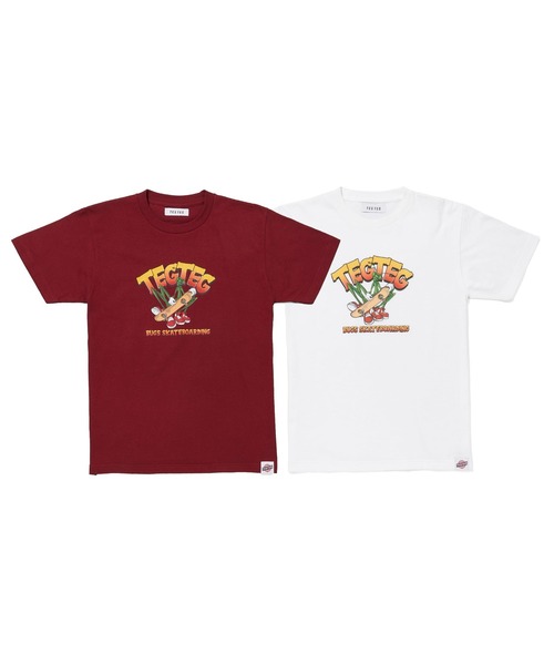 TEG TEG(テグテグ)の「BUGS SKATE BOARDING T SHIRT Adult(Tシャツ/カットソー・メンズ・ホワイト/バーガンディー・SMALL)」の6枚目の写真