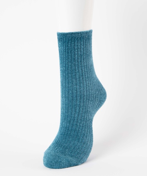 WEGO（ウィゴー）の「WEGO/ベロアモールソックス（ソックス/靴下・レディース・ブルー系その他/オフホワイト/その他1/その他3/ベージュ/オレンジ/ブラウン/イエロー/その他4/パープル/その他2/ホワイト/ライム/ブラック・23-25cm）」の19枚目の写真