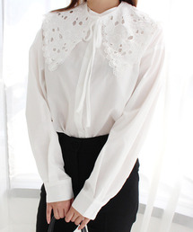 MODE ROBE | 取り外しレース襟付きブラウス(シャツ/ブラウス)