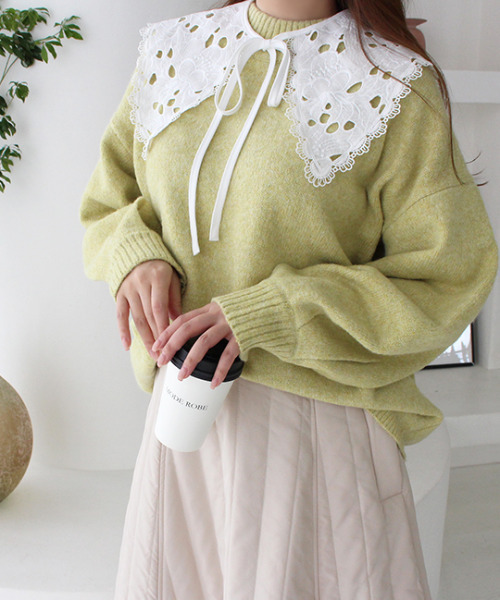 MODE ROBE（モードローブ）の「取り外しレース襟付きブラウス（シャツ/ブラウス・レディース・ホワイト/ブラック・FREE）」の22枚目の写真