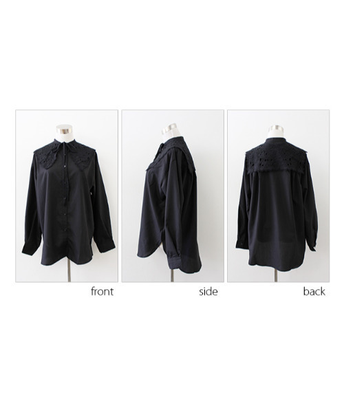 MODE ROBE（モードローブ）の「取り外しレース襟付きブラウス（シャツ/ブラウス・レディース・ホワイト/ブラック・FREE）」の18枚目の写真