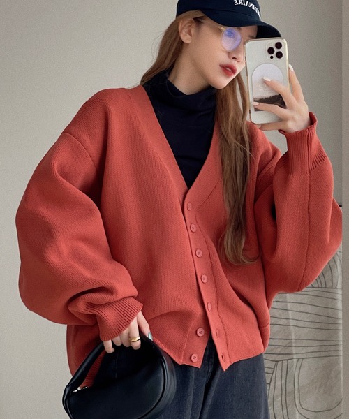 etade(エタード)の「【etade】volume sleeve over cardigan etdwz21a004(カーディガン/ボレロ・レディース・ブラック/マスタード/ライトベージュ/テラコッタ・FREE)」の6枚目の写真