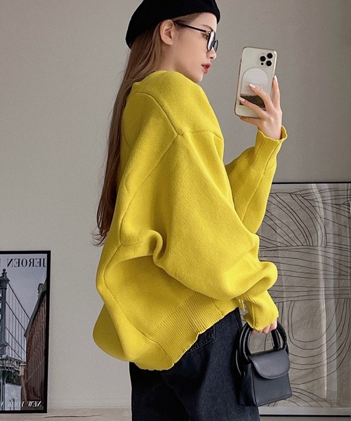 etade(エタード)の「【etade】volume sleeve over cardigan etdwz21a004(カーディガン/ボレロ・レディース・ブラック/マスタード/ライトベージュ/テラコッタ・FREE)」の12枚目の写真