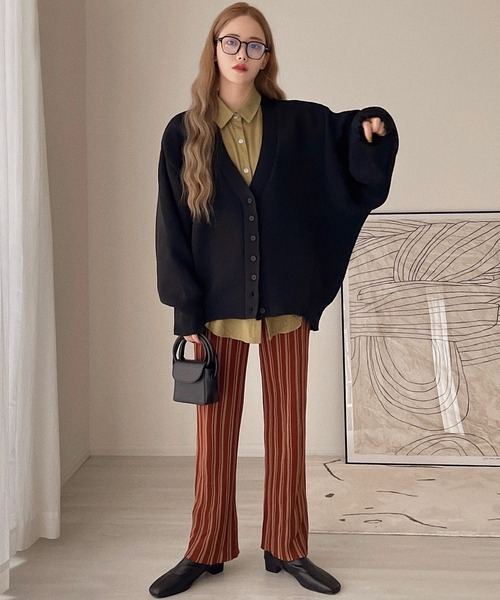 etade(エタード)の「【etade】volume sleeve over cardigan etdwz21a004(カーディガン/ボレロ・レディース・ブラック/マスタード/ライトベージュ/テラコッタ・FREE)」の18枚目の写真