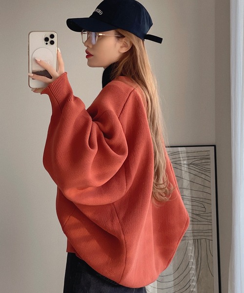 etade(エタード)の「【etade】volume sleeve over cardigan etdwz21a004(カーディガン/ボレロ・レディース・ブラック/マスタード/ライトベージュ/テラコッタ・FREE)」の5枚目の写真