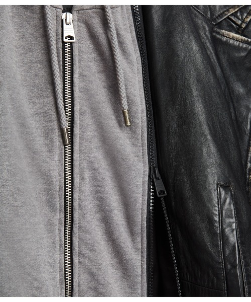 ALLSAINTS（オールセインツ）の「CHARTER LEATHER BIKER JACKET | CHARTER レザー バイカー ジャケット（ライダースジャケット・メンズ・ブラック・S/M/XL/L/XS/XXS）」の8枚目の写真