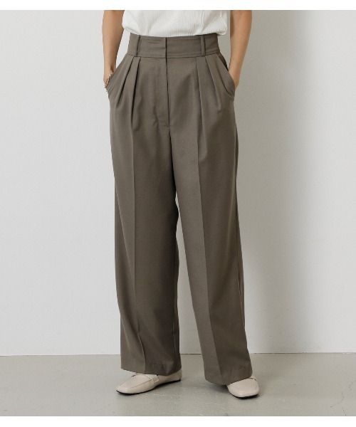 2タックワイドパンツ スラックス Crie Conforto クリーコンフォルト のファッション通販 Zozotown