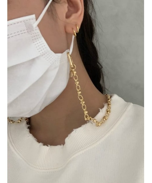 SLY（スライ）の「2WAY CHAIN MASK STRAP/チェーンマスクストラップ（ネックレス・レディース・ゴールド/シルバー・FREE）」の5枚目の写真