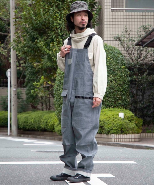 makerhood（メーカーフッド）の「【TRUNKZERO×makerhood】TZ ミリタリーサロペット（サロペット/オーバーオール・メンズ・ブラック/グレー・MEDIUM/LARGE）」の20枚目の写真