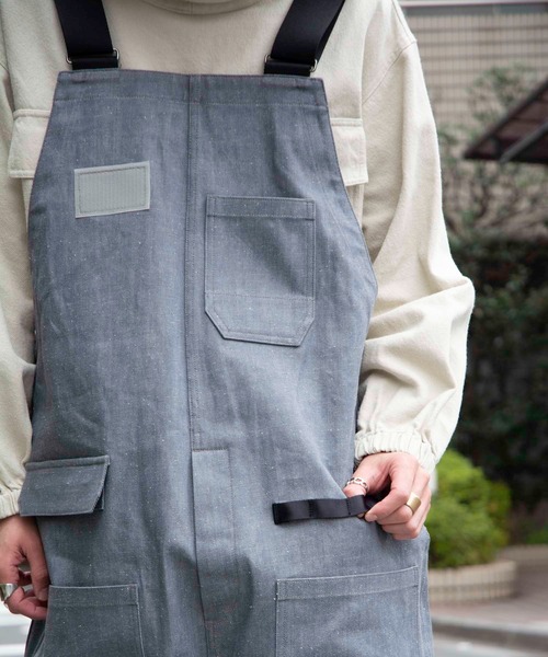 makerhood（メーカーフッド）の「【TRUNKZERO×makerhood】TZ ミリタリーサロペット（サロペット/オーバーオール・メンズ・ブラック/グレー・MEDIUM/LARGE）」の4枚目の写真