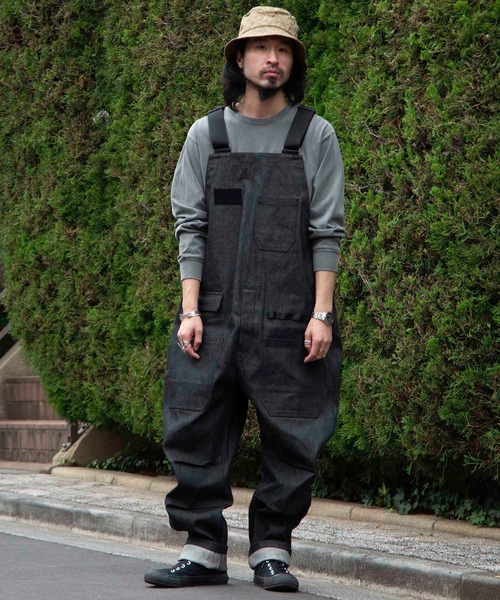 makerhood（メーカーフッド）の「【TRUNKZERO×makerhood】TZ ミリタリーサロペット（サロペット/オーバーオール・メンズ・ブラック/グレー・MEDIUM/LARGE）」の17枚目の写真