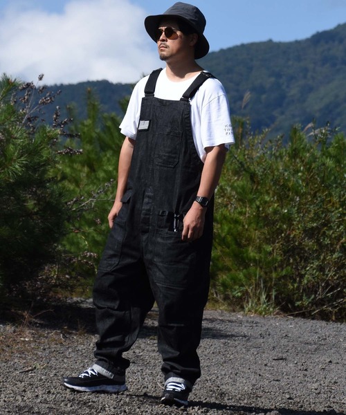 makerhood（メーカーフッド）の「【TRUNKZERO×makerhood】TZ ミリタリーサロペット（サロペット/オーバーオール・メンズ・ブラック/グレー・MEDIUM/LARGE）」の3枚目の写真