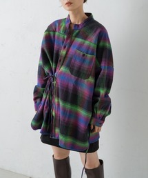 Kastane | ネオンチェック起毛アレンジシャツ(シャツ/ブラウス)