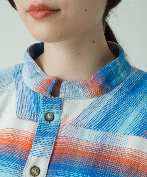 Kastane（カスタネ）の「ネオンチェック起毛アレンジシャツ（シャツ/ブラウス・レディース・ホワイト/ブラック・FREE）」の11枚目の写真