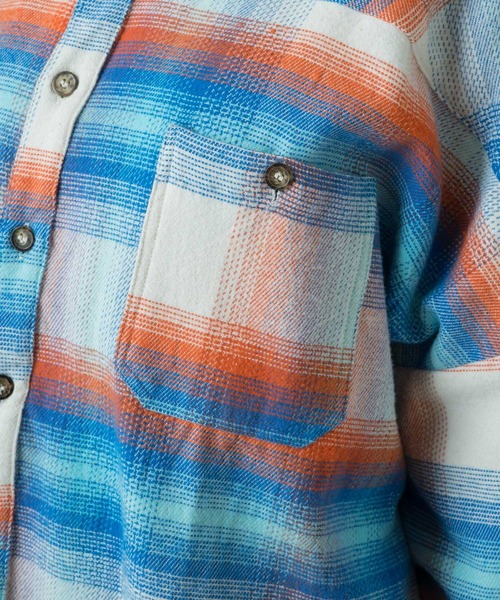 Kastane（カスタネ）の「ネオンチェック起毛アレンジシャツ（シャツ/ブラウス・レディース・ホワイト/ブラック・FREE）」の9枚目の写真