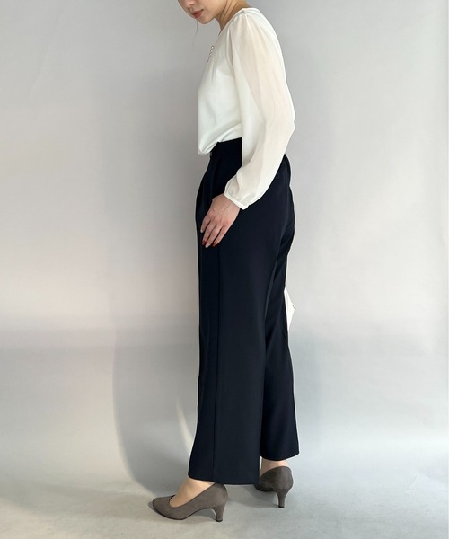 PICCIN（ピッチン）の「フロントパール袖シアーブラウス（シャツ/ブラウス・レディース・ライトグレー/ホワイト/ネイビー・M）」の11枚目の写真