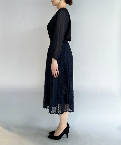 PICCIN（ピッチン）の「フロントパール袖シアーブラウス（シャツ/ブラウス・レディース・ライトグレー/ホワイト/ネイビー・M）」の20枚目の写真