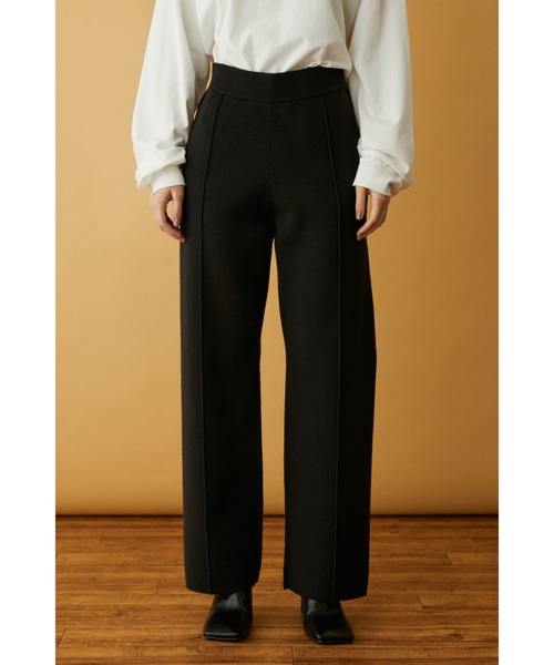 HeRIN.CYE（ヘリンドットサイ）の「Center press knit pants（その他パンツ・レディース・オフホワイト/ターコイズブルー/ブラック・FREE）」の5枚目の写真