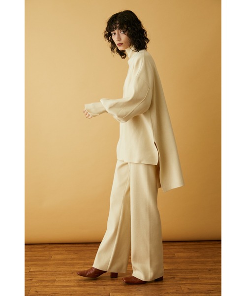 HeRIN.CYE（ヘリンドットサイ）の「Center press knit pants（その他パンツ・レディース・オフホワイト/ターコイズブルー/ブラック・FREE）」の12枚目の写真