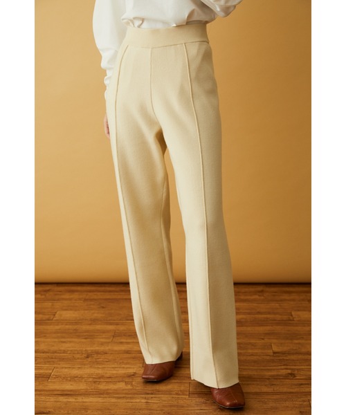 HeRIN.CYE（ヘリンドットサイ）の「Center press knit pants（その他パンツ・レディース・オフホワイト/ターコイズブルー/ブラック・FREE）」の14枚目の写真