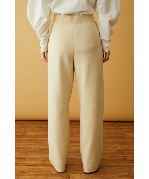 HeRIN.CYE（ヘリンドットサイ）の「Center press knit pants（その他パンツ・レディース・オフホワイト/ターコイズブルー/ブラック・FREE）」の16枚目の写真