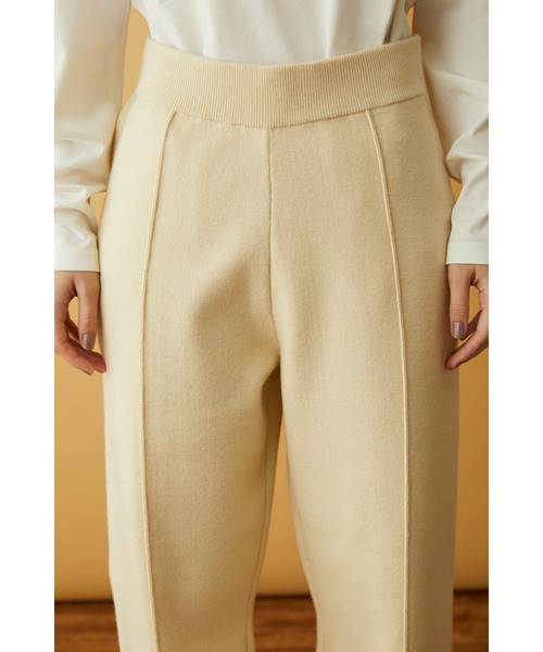 HeRIN.CYE（ヘリンドットサイ）の「Center press knit pants（その他パンツ・レディース・オフホワイト/ターコイズブルー/ブラック・FREE）」の17枚目の写真