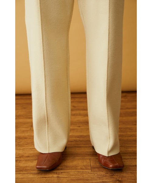 HeRIN.CYE（ヘリンドットサイ）の「Center press knit pants（その他パンツ・レディース・オフホワイト/ターコイズブルー/ブラック・FREE）」の19枚目の写真