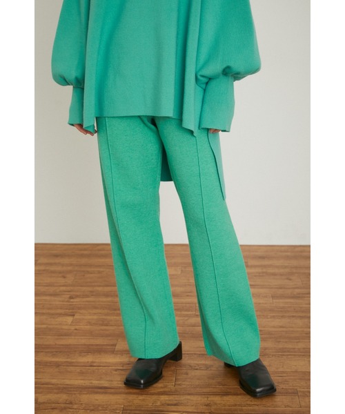 HeRIN.CYE（ヘリンドットサイ）の「Center press knit pants（その他パンツ・レディース・オフホワイト/ターコイズブルー/ブラック・FREE）」の20枚目の写真