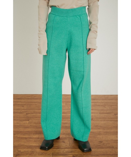 HeRIN.CYE（ヘリンドットサイ）の「Center press knit pants（その他パンツ・レディース・オフホワイト/ターコイズブルー/ブラック・FREE）」の22枚目の写真