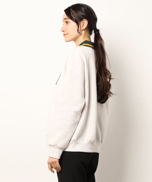 SPINNS(スピンズ)の「【ゆったりシルエット】AGAINSTロゴ ポロシャツスウェット(スウェット・レディース・ブラック/ダークグリーン/ブラウン/ナチュラル・ONESIZE)」の5枚目の写真