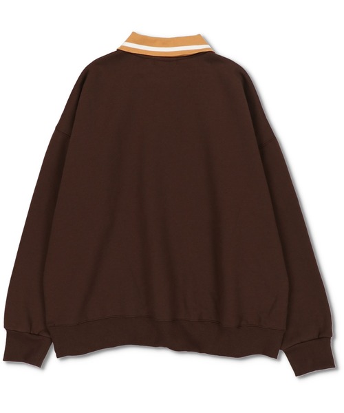 SPINNS(スピンズ)の「【ゆったりシルエット】AGAINSTロゴ ポロシャツスウェット(スウェット・レディース・ブラック/ダークグリーン/ブラウン/ナチュラル・ONESIZE)」の14枚目の写真