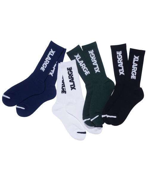 XLARGE(エクストララージ)の「STANDARD LOGO SOCKS(ソックス/靴下・メンズ・ホワイト/ブラック/ネイビー/グリーン・ONE SIZE)」の5枚目の写真