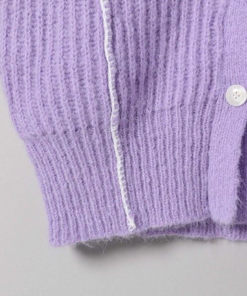 JEANASIS（ジーナシス）の「モヘアライクステッチコーディガン/262823（その他アウター・レディース・グリーン系その他/パープル系その他/グリーン系/ブラック系その他・FREE）」の5枚目の写真