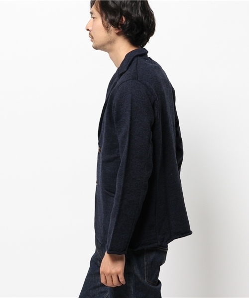OUTLET（アウトレット）の「【Ciaopanic】ラベルニットカーディガン（ニット/セーター・メンズ・グレー/ネイビー・MEDIUM/LARGE）」の4枚目の写真