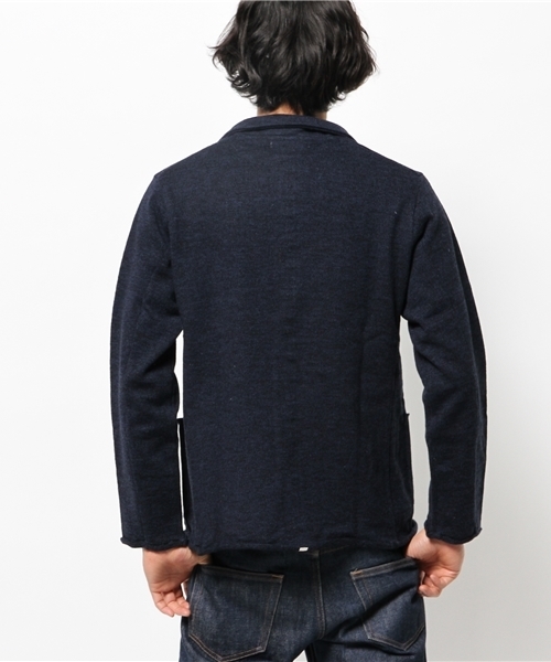 OUTLET（アウトレット）の「【Ciaopanic】ラベルニットカーディガン（ニット/セーター・メンズ・グレー/ネイビー・MEDIUM/LARGE）」の5枚目の写真