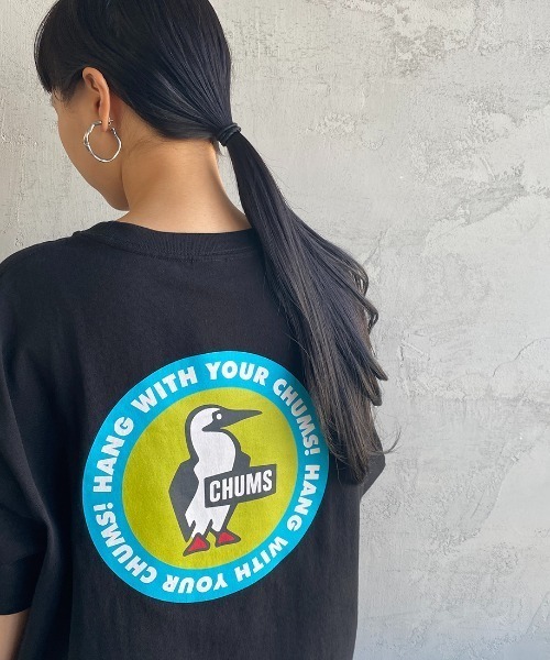 CHUMS（チャムス）の「[CHUMS/チャムス] 別注 サークルロゴバックプリントTシャツ（Tシャツ/カットソー・レディース・ホワイト/ブラック・S/M/L/XL/XXL）」の2枚目の写真